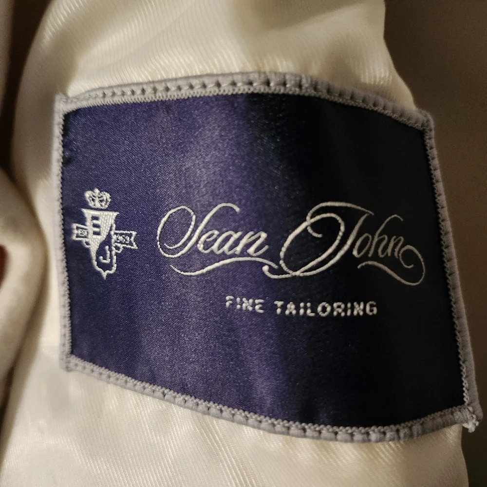 Men's Cream Dress Coat - Picture 3 of 6